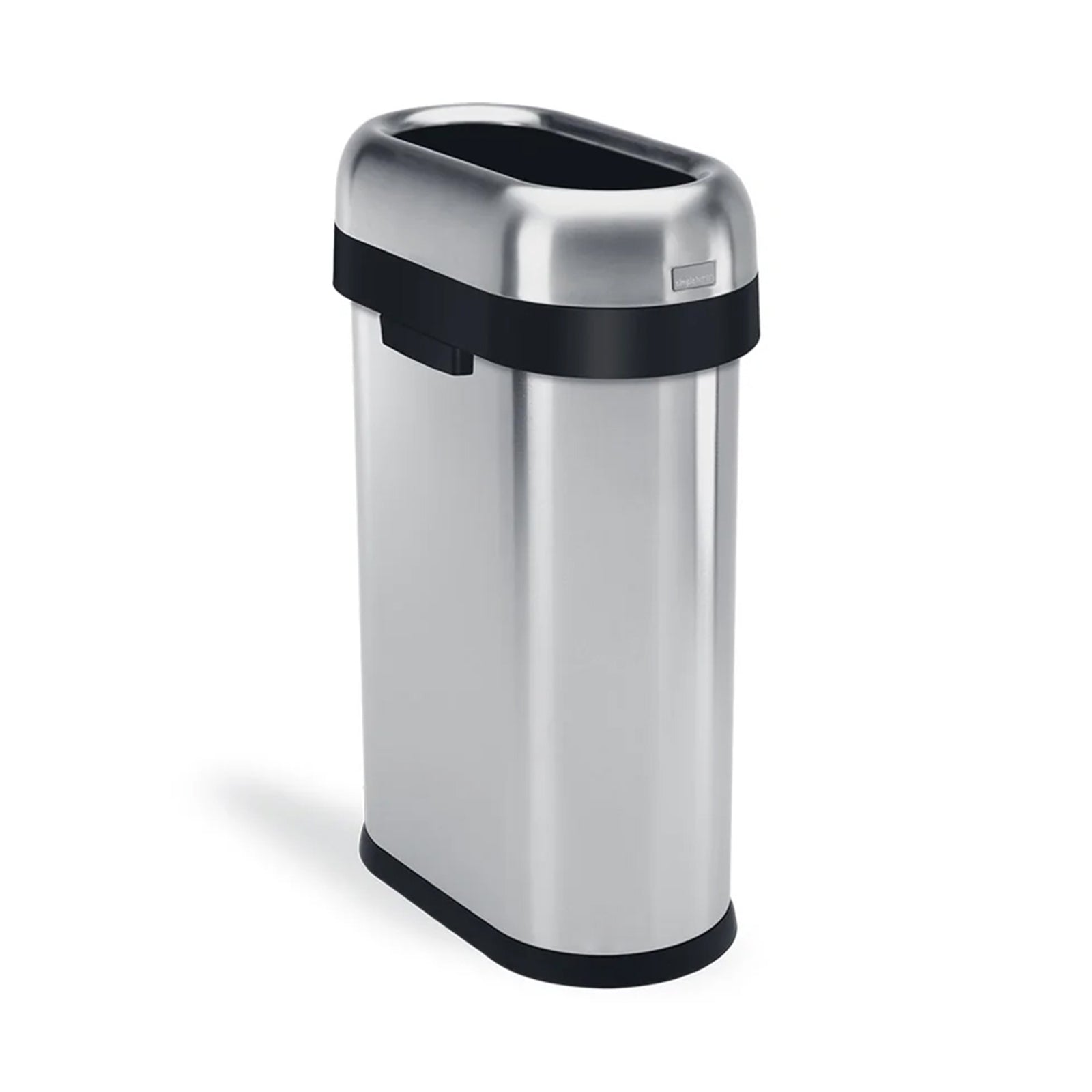 Slim Open Bin_Brushed Steel_50L